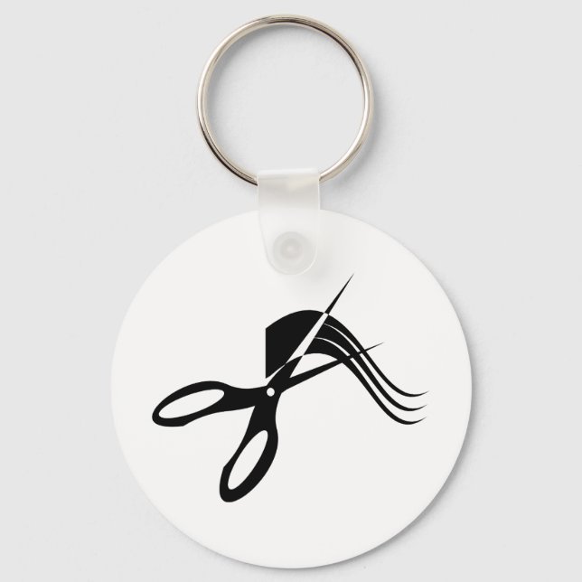 Barber Scissors - Hair Stylist Nyckelring (Framsida)