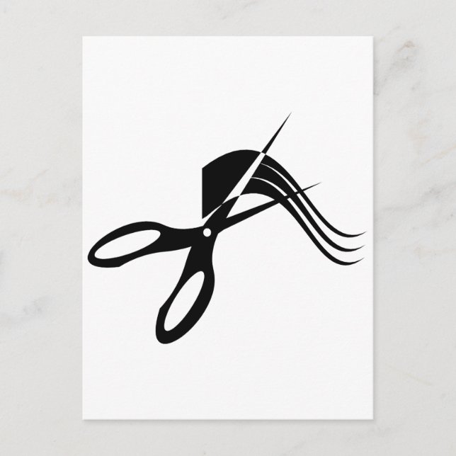 Barber Scissors - Hair Stylist Vykort (Framsida)