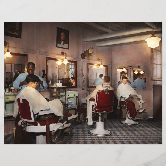 Barber - Senators-only barbershop 1937 Reklamblad (Framsidan)