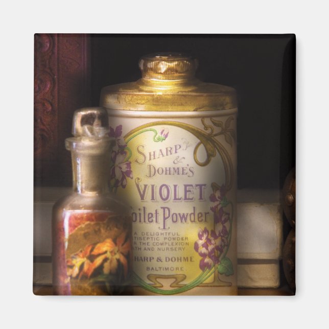 Barber - Sharp & Dohmes violetta toalettpulver Magnet (Framsidan)