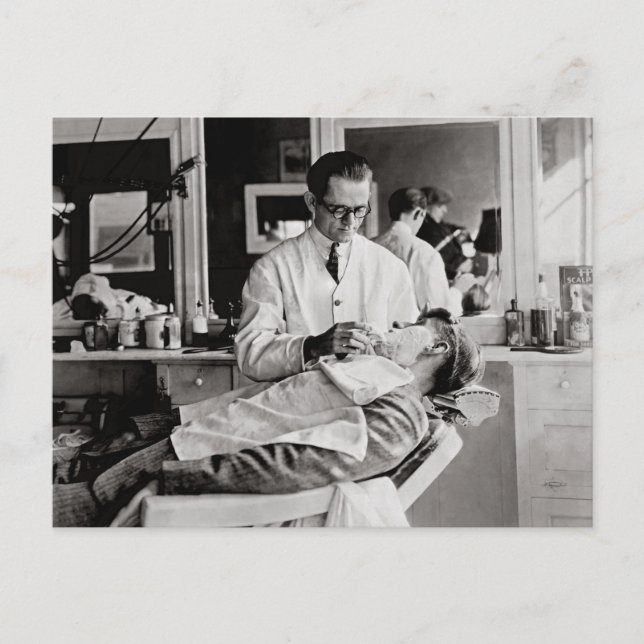 Barber Shop, 1923 Vykort (Framsida)