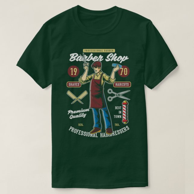 Barber Shop 21 T Shirt (Design framsida)