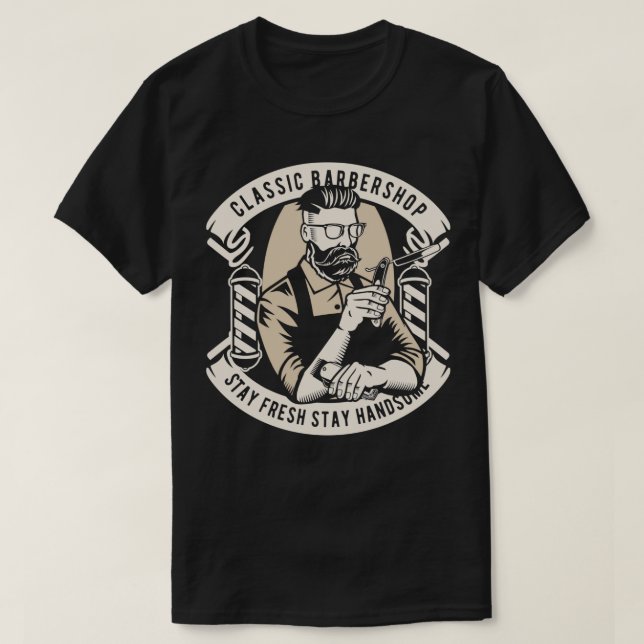 Barber Shop 91 T Shirt (Design framsida)