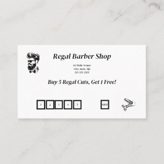 Barber Shop-Affärskort/Barber Shop Loyalty Visitkort