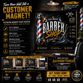 Barber Shop Affisch | Barbershop-reklamdesign