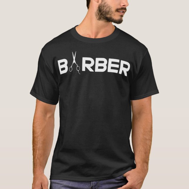 Barber Shop Barbers Gifts ,Instruktion av Barber l T Shirt (Framsida)