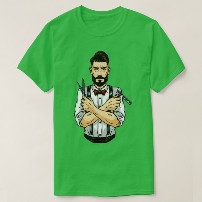 Barber Shop Barbers T Shirt (Design framsida)