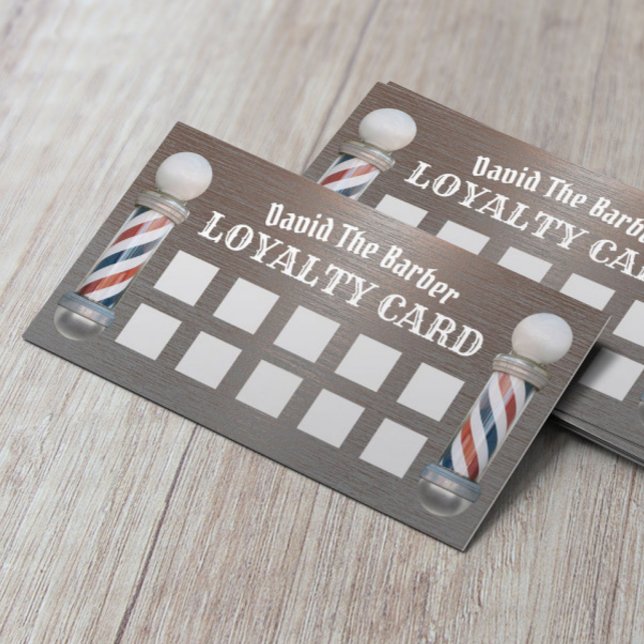 Barber Shop Barbershop Professionell Metall Loyalt Lojalitetskort (Skapare uppladdad)