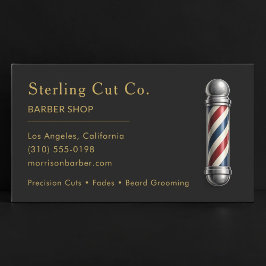 Barber Shop Black Gold Professional Visitkort