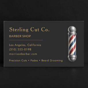 Barber Shop Black Gold Professional Visitkort