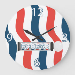 Barber Shop Clock - Anpassade Stor Klocka