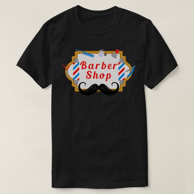 Barber Shop Design 2 T Shirt (Design framsida)