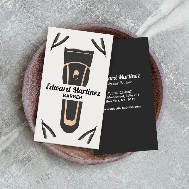 Barber Shop Electric Clipper, Razor Visitkort (Skapare uppladdad)