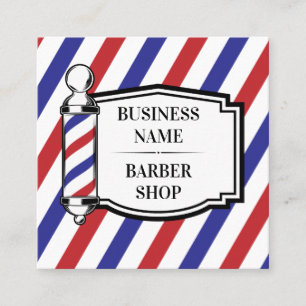 Barber Shop Fyrkantigt Visitkort
