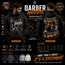 Barber Shop Grafisk Hoodie
