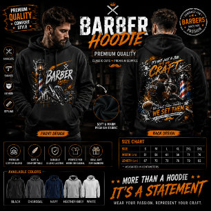 Barber Shop Grafisk Hoodie