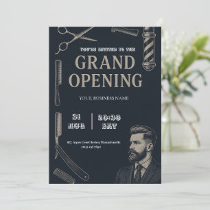 Barber Shop Grand Open Investigation Julkort