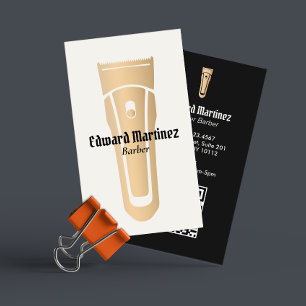 Barber Shop Guld Hair Clipper Barbershop Visitkort