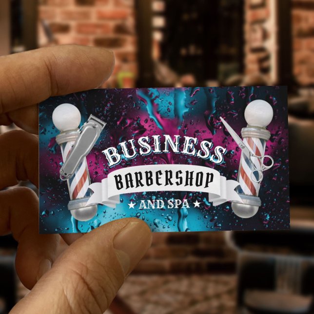 Barber Shop Hair Stylist Barbier Barbershop Visitkort (Skapare uppladdad)