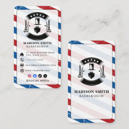 Barber Shop Hair Stylist Professional Barbershop Visitkort