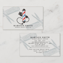 Barber Shop Hair Stylist Professional Barbershop Visitkort