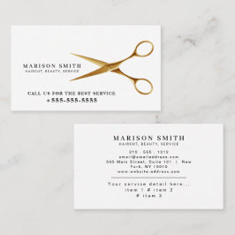 Barber Shop Hair Stylist Professional Barbershop Visitkort