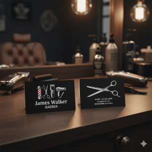 Barber Shop Hair Stylist Professionell Barbershop Visitkort