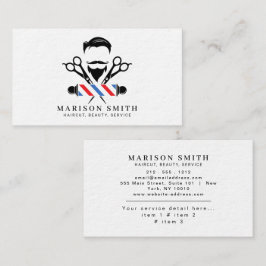 Barber Shop Hair Stylist Visitkort