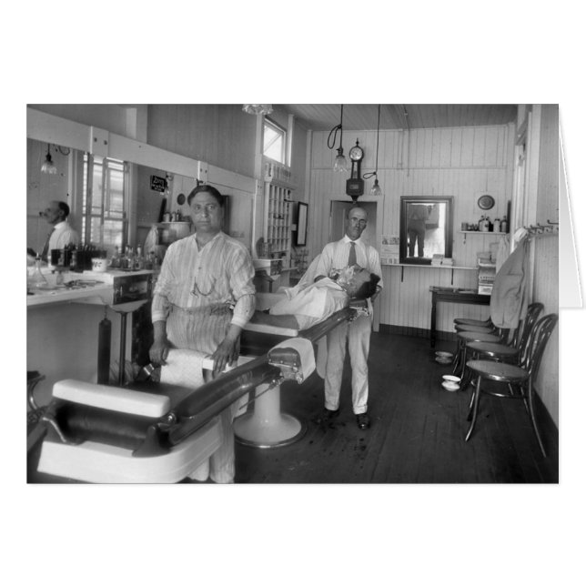 Barber Shop Hälsningskort (Framsidan Horizontal)