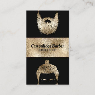 Barber Shop hipster guld glänsande Visitkort