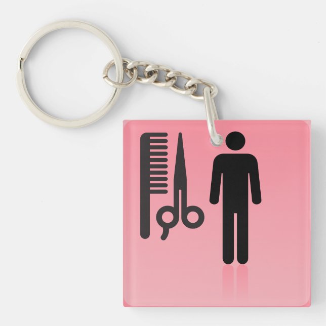 Barber Shop Icon Haircut Comb och Scissors (Framsidan)