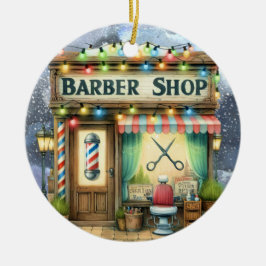 Barber Shop Julgransprydnad Keramik