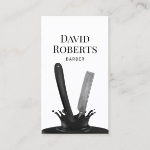Barber Shop Kreativ Stänk Rakare Razor Hair Visitkort