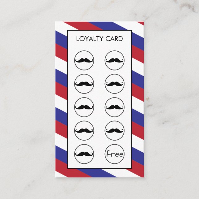 Barber Shop Loyalty Slår kort (Framsida)