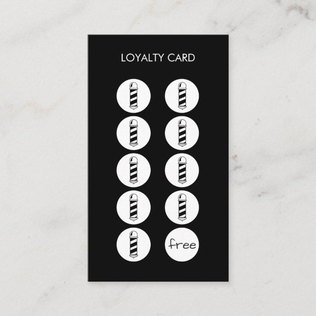 Barber Shop Loyalty Slår kort (Framsida)