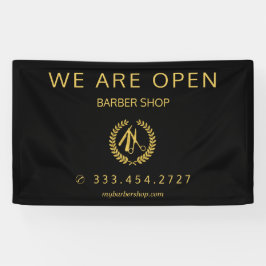 Barber shop manar salon elegant Black och guld
