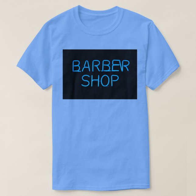 Barber Shop Neon Sign T Shirt (Design framsida)