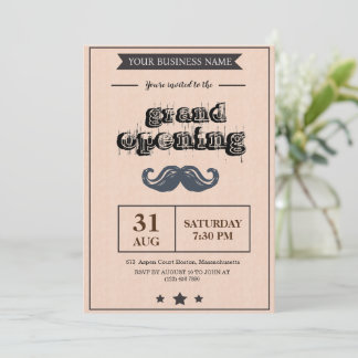 Barber Shop-öppningsinbjudan Inbjudningar