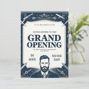 Barber Shop-öppningsinbjudan Julkort