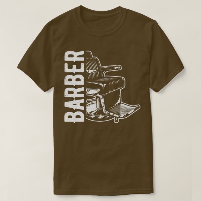 Barber Shop Ordförande Idea Haircut Hairstyler Hai T Shirt (Design framsida)