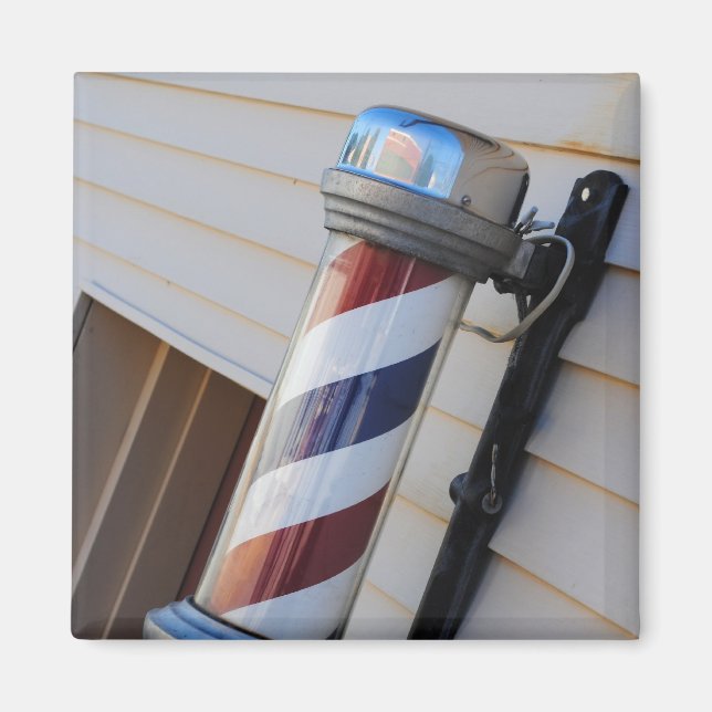 Barber Shop Pole Magnet (Framsidan)