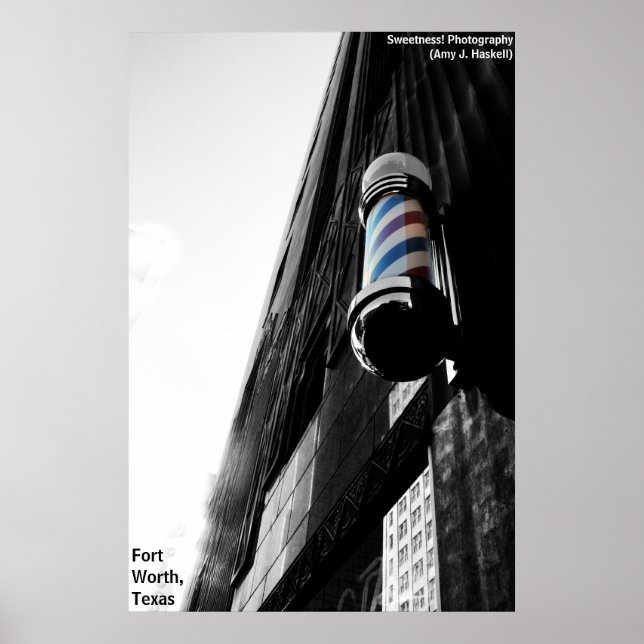 Barber Shop Pole Poster (Framsidan)