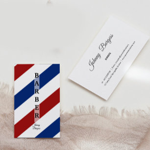 Barber Shop Pole Professionell Modern Hairdresser Visitkort