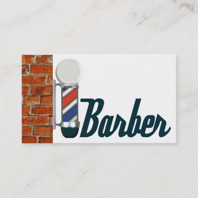 Barber Shop Pole Street-tecken Visitkort (Framsida)