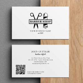 Barber shop professionell Hårstilist scissor Visitkort