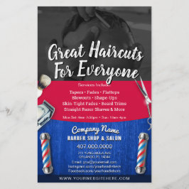 Barber Shop & Salon Anpassade Coupon Template F Flygblad