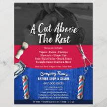 Barber Shop & Salon Anpassade Coupon Template F