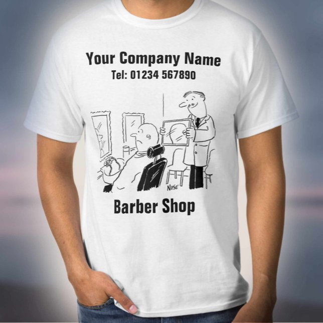 Barber Shop Serieteckning att Personalisera T Shirt (Skapare uppladdad)