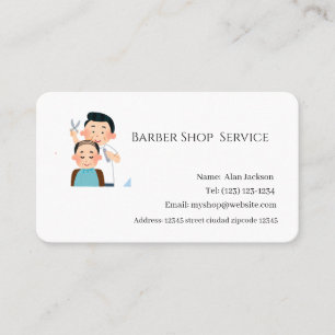 Barber Shop Service Visitkort