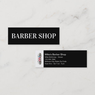 Barber Shop Simple Barber Light Affärskorts Mini Visitkort